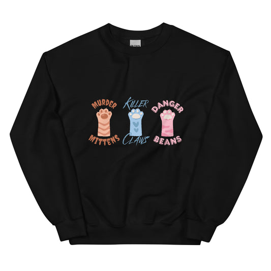 Kitty Toe Beans Sweatshirt, Long sleeve Warm Crew Neck